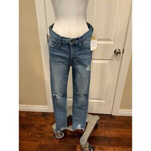 Madewell Medium Wash 9" High Rise Skinny Distressed Blue Jeans, Size 27
